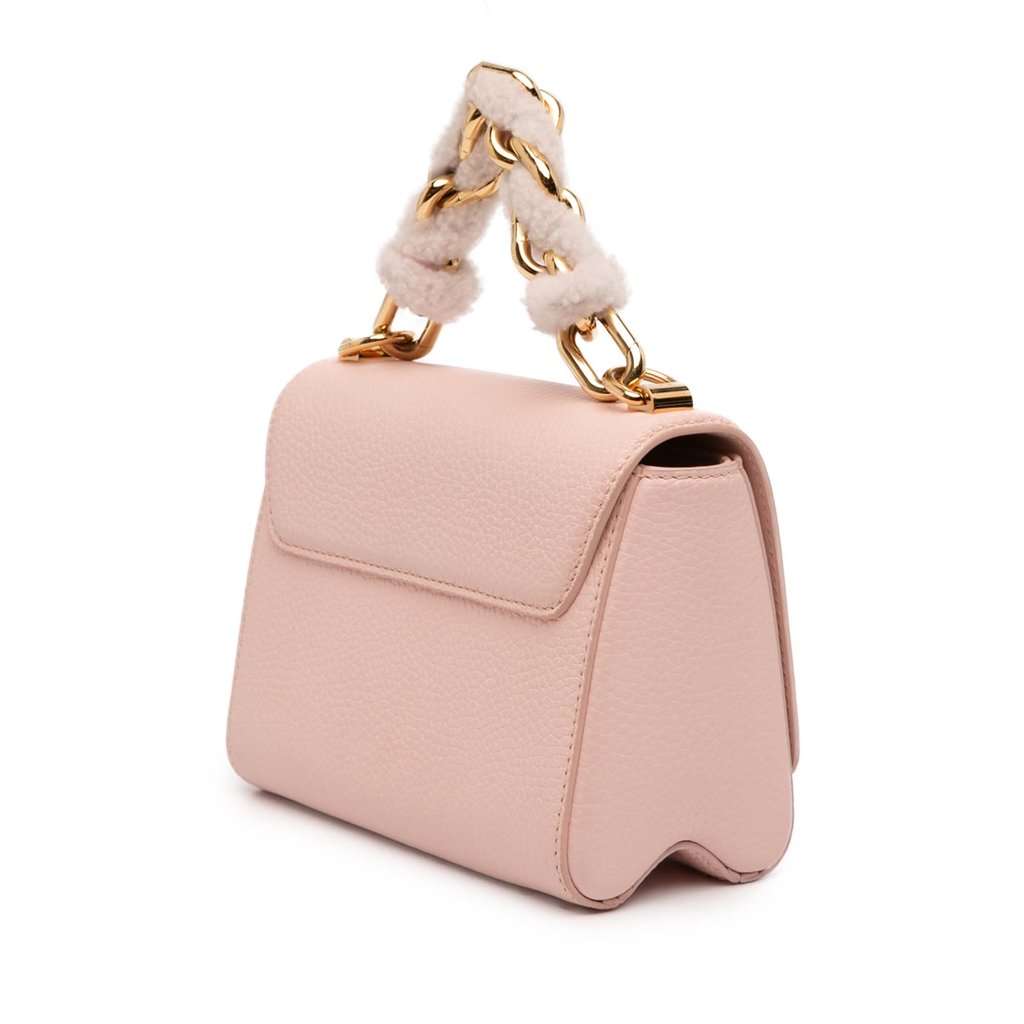Louis Vuitton Taurillon Shearling Braided Handle Twist PM Pink Leather Very good - Back View