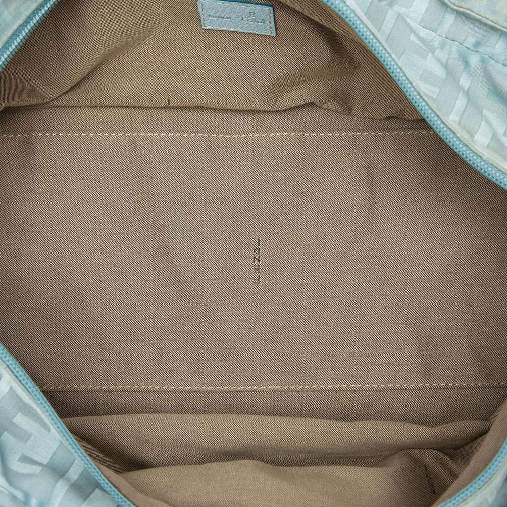 Fendi Zucca Nylon Zip Code Tote Blue Very good condition - Model View