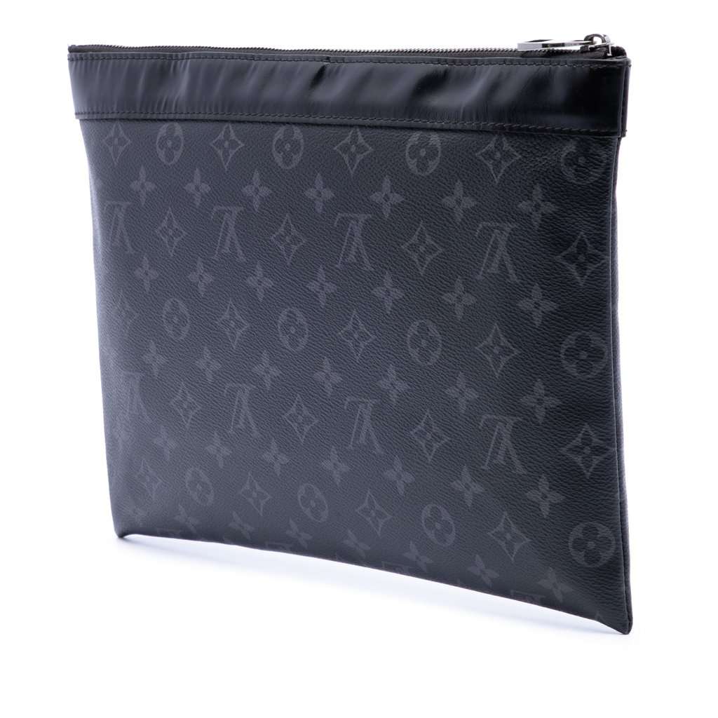 Louis Vuitton Monogram Eclipse Discovery Pochette GM Black Very good condition - Back View