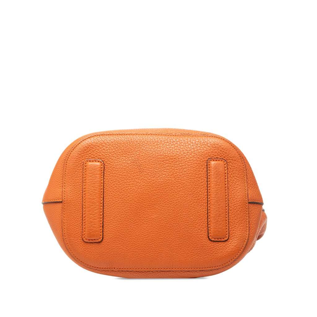 Gucci Grained Calfskin Soft Jackie Bucket Bag Orange Leather Very good - Inside View