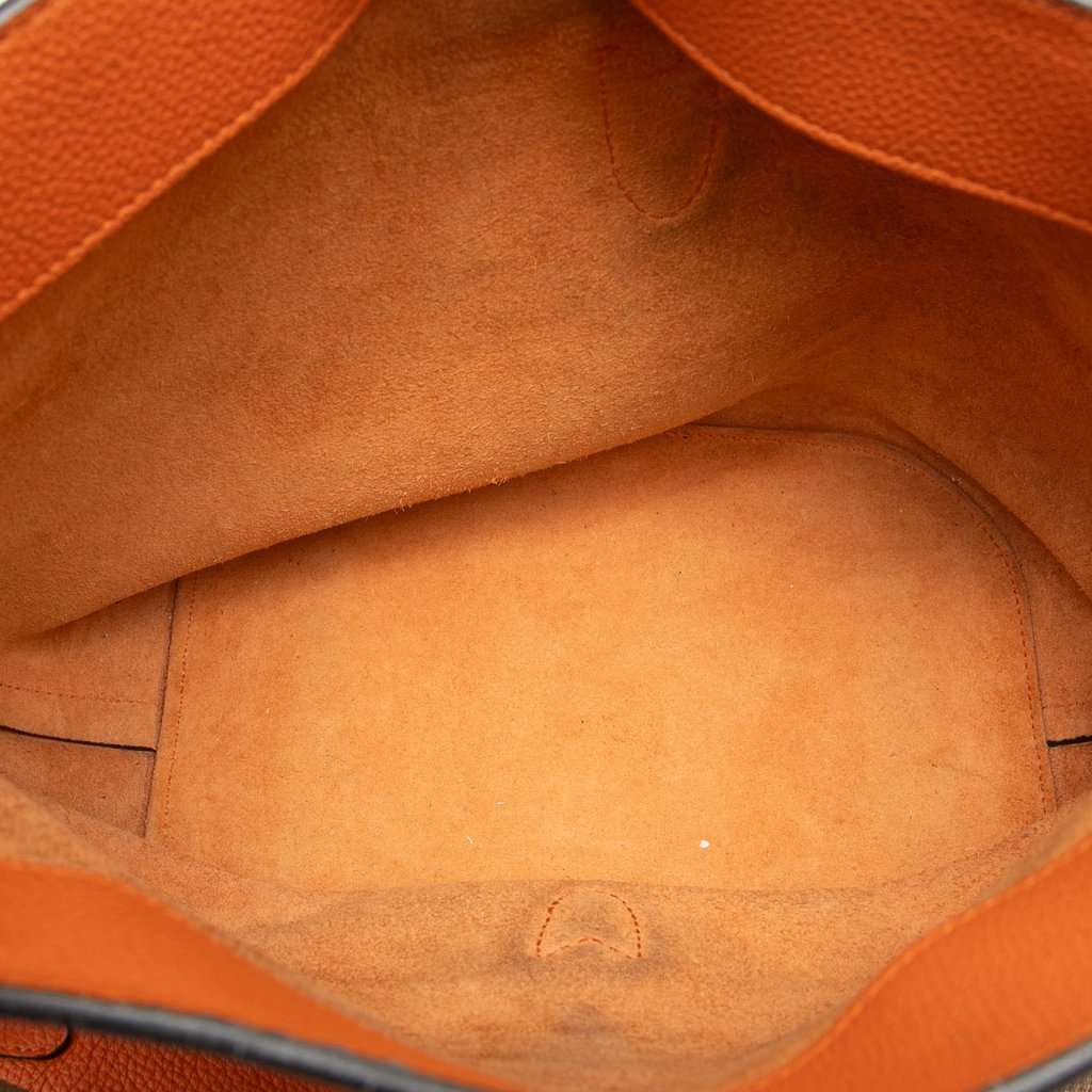 Gucci Grained Calfskin Soft Jackie Bucket Bag Orange Leather Very good - Model View