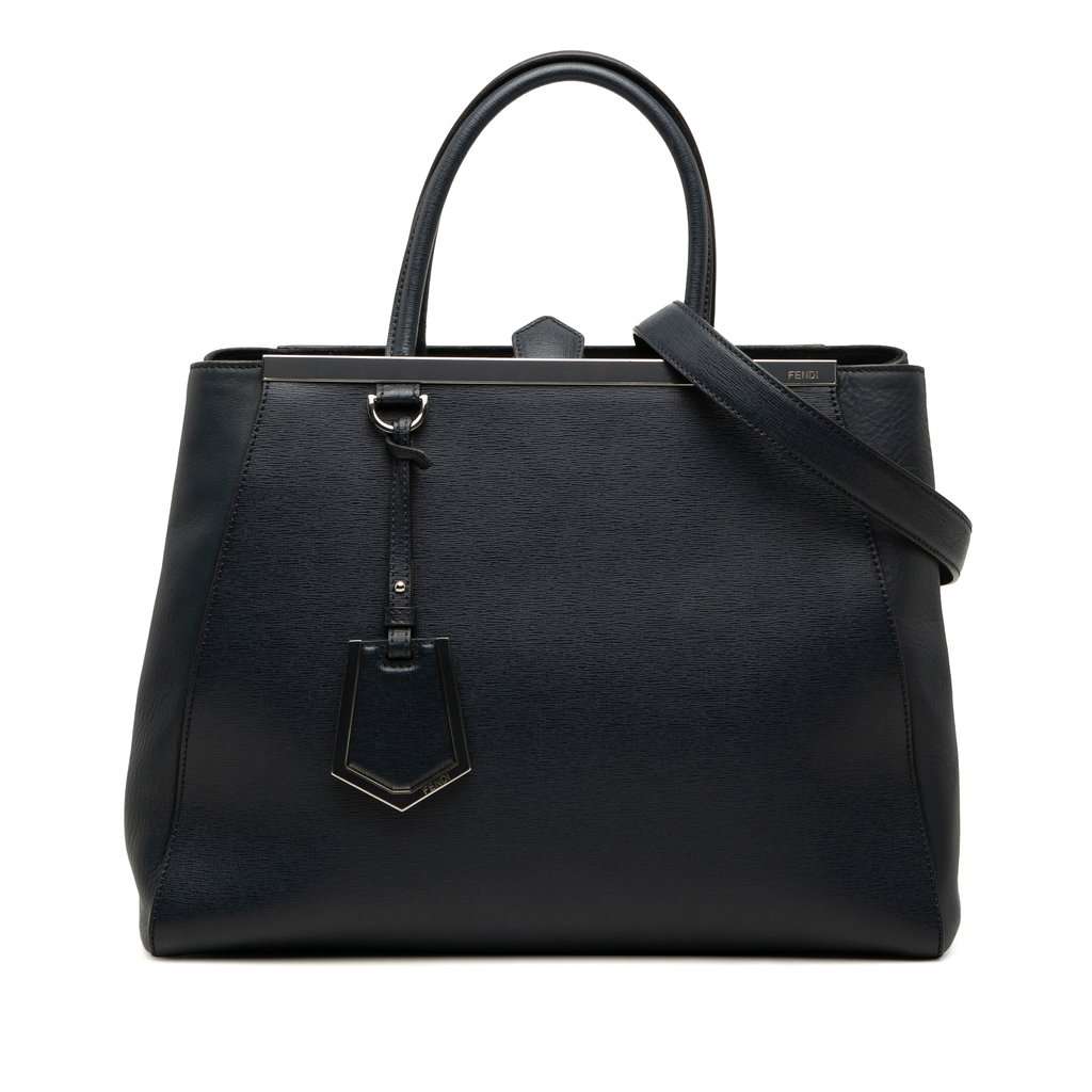 Fendi Medium Leather 2Jours Satchel Black Leather Very good condition - Front View