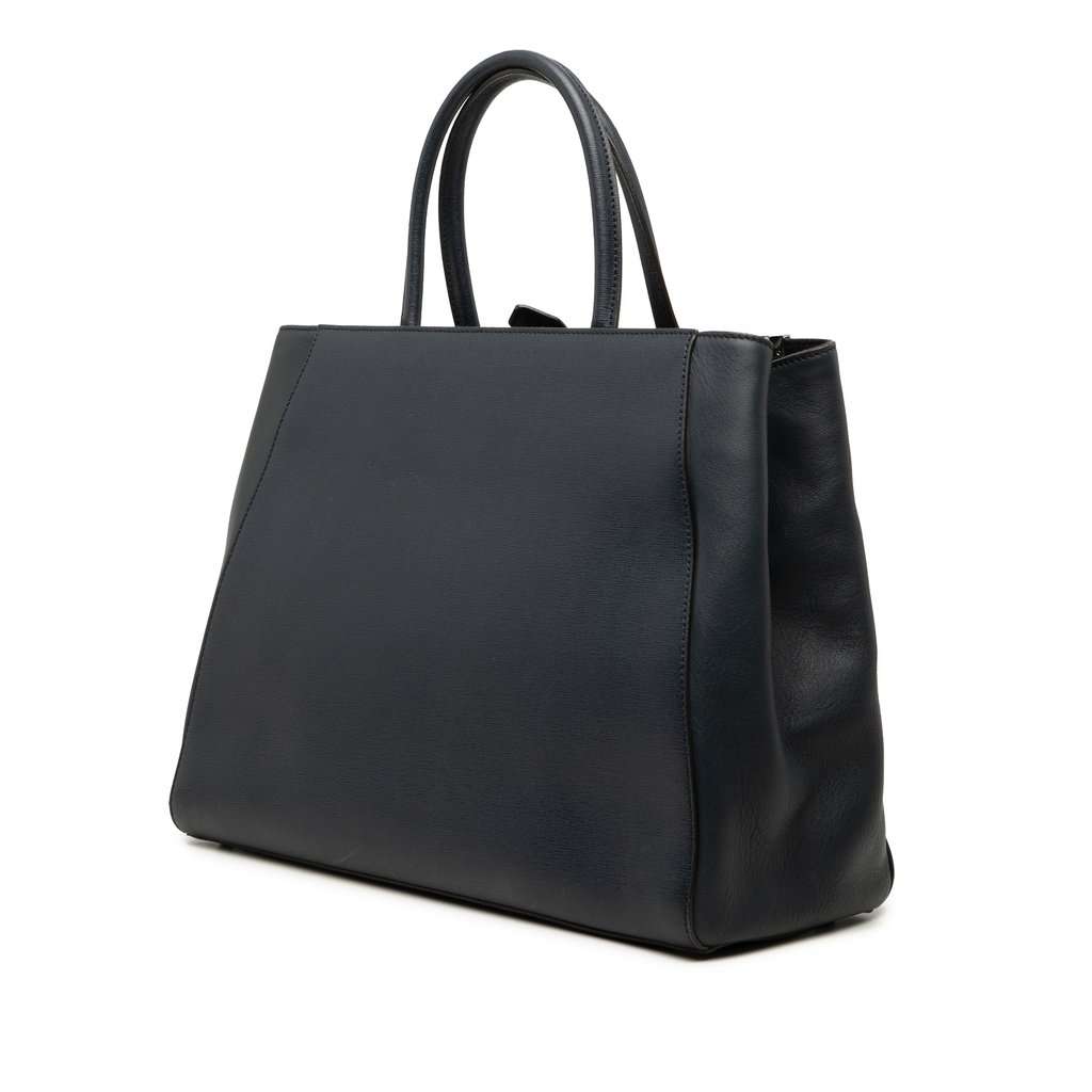 Fendi Medium Leather 2Jours Satchel Black Leather Very good condition - Back View