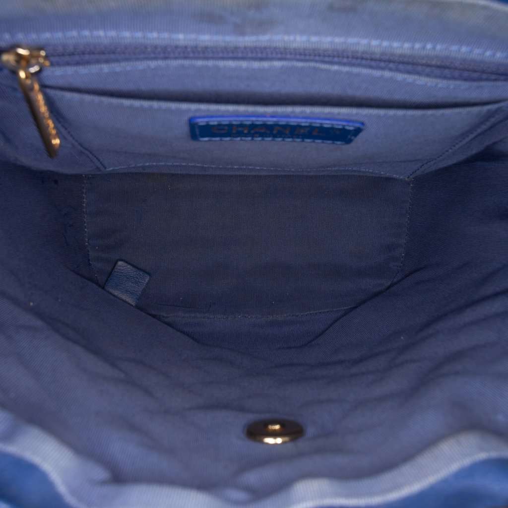Chanel Small Lambskin Urban Spirit Backpack Blue Leather Good condition - Model View