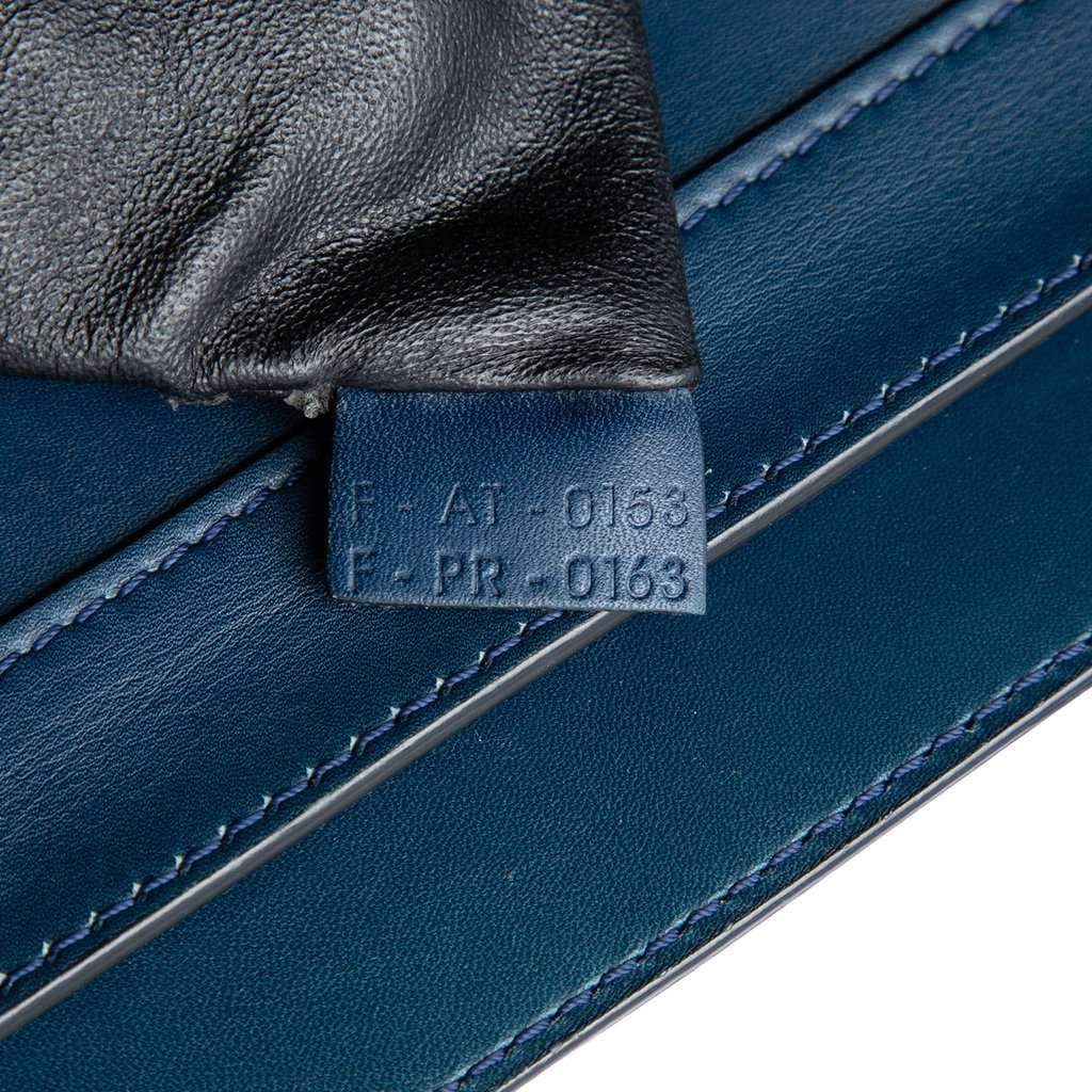 Celine Mini Bicolor Leather Luggage Tote Blue Leather Very good condition - Box View