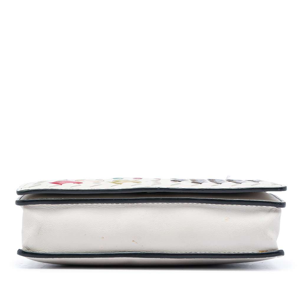 Bottega Veneta Nappa Intrecciato Abstract Wallet On Chain White Leather Very good - Inside View