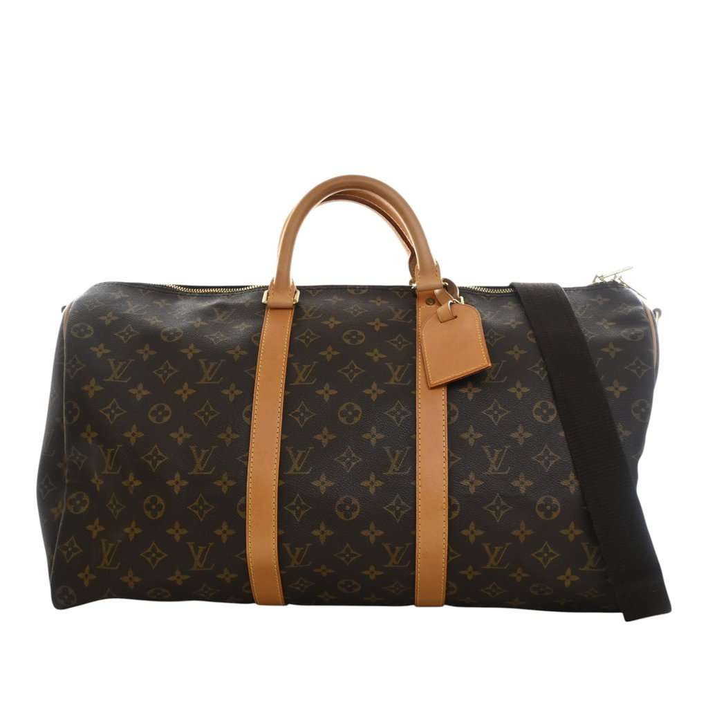 Louis Vuitton Monogram Keepall Bandouliere 50 Brown Very good - Front View