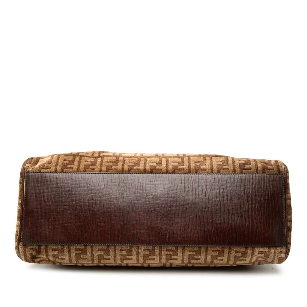 Fendi Medium Zucca Velvet Etniko Du Jour Handbag Brown Very good condition - Inside View