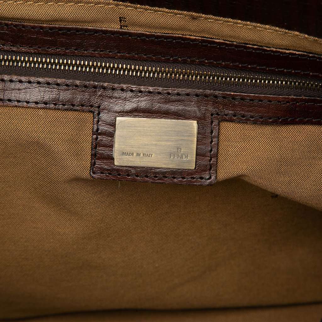 Fendi Medium Zucca Velvet Etniko Du Jour Handbag Brown Very good condition - Box View