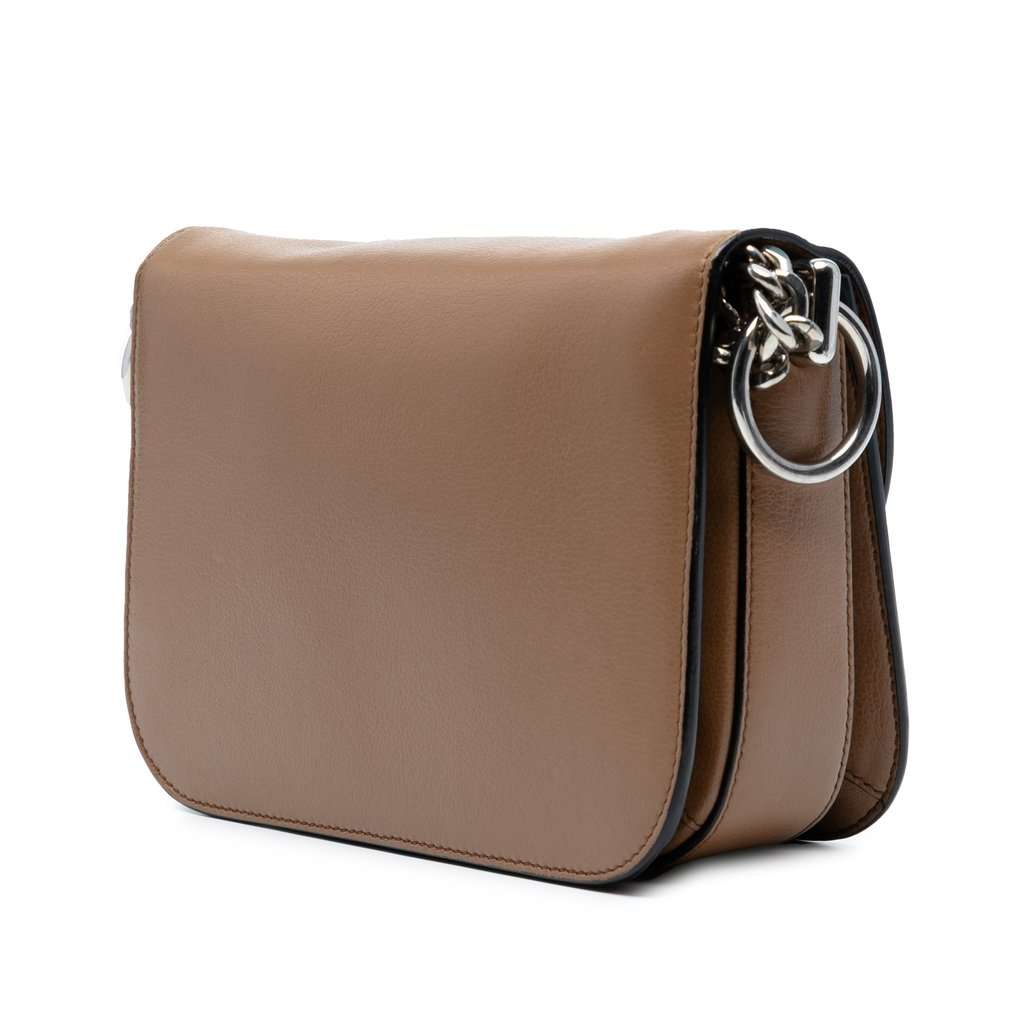 Prada Glace Calf Arcade Crossbody Brown Leather Very good - Back View