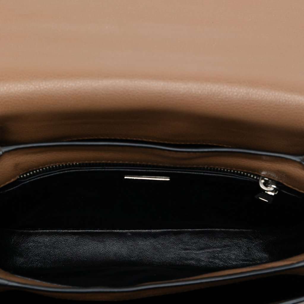 Prada Glace Calf Arcade Crossbody Brown Leather Very good - Model View