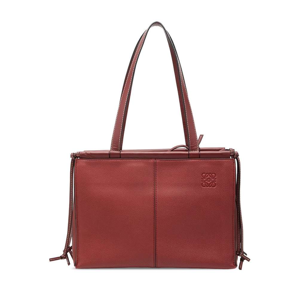 Loewe Small Leather Cushion Tote Red Leather Very good condition - Front View