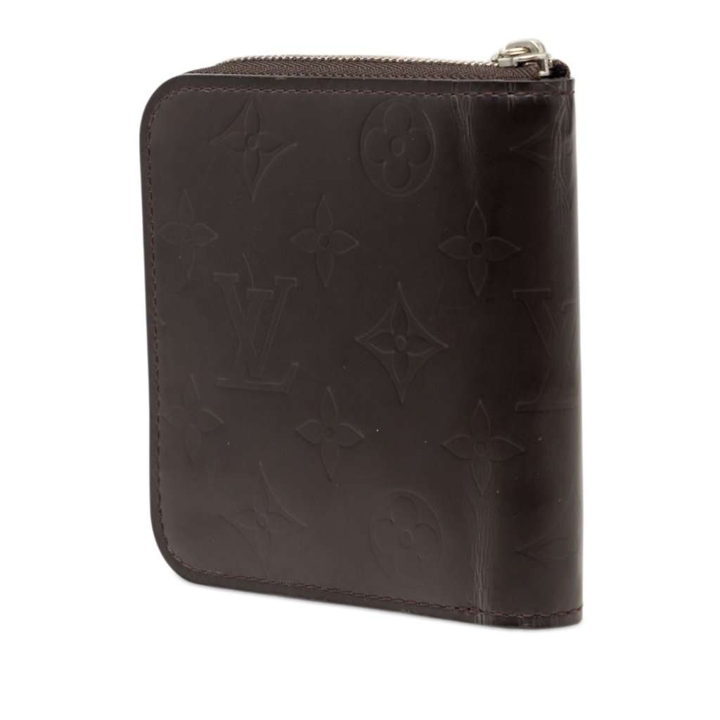 Louis Vuitton Monogram Glace Zippy Wallet Brown Leather Very good condition - Back View