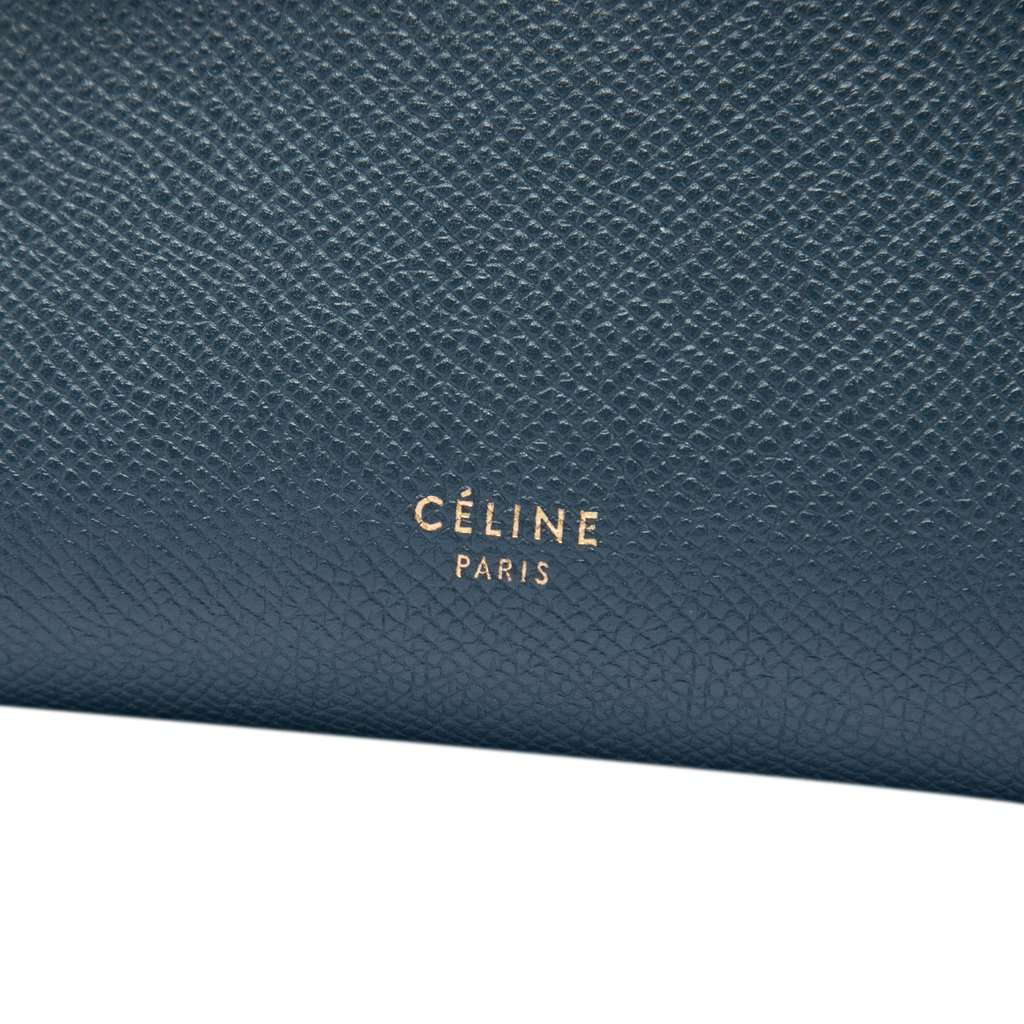 Celine Nano Grained Calfskin Belt Bag Blue Leather Very good - Box View