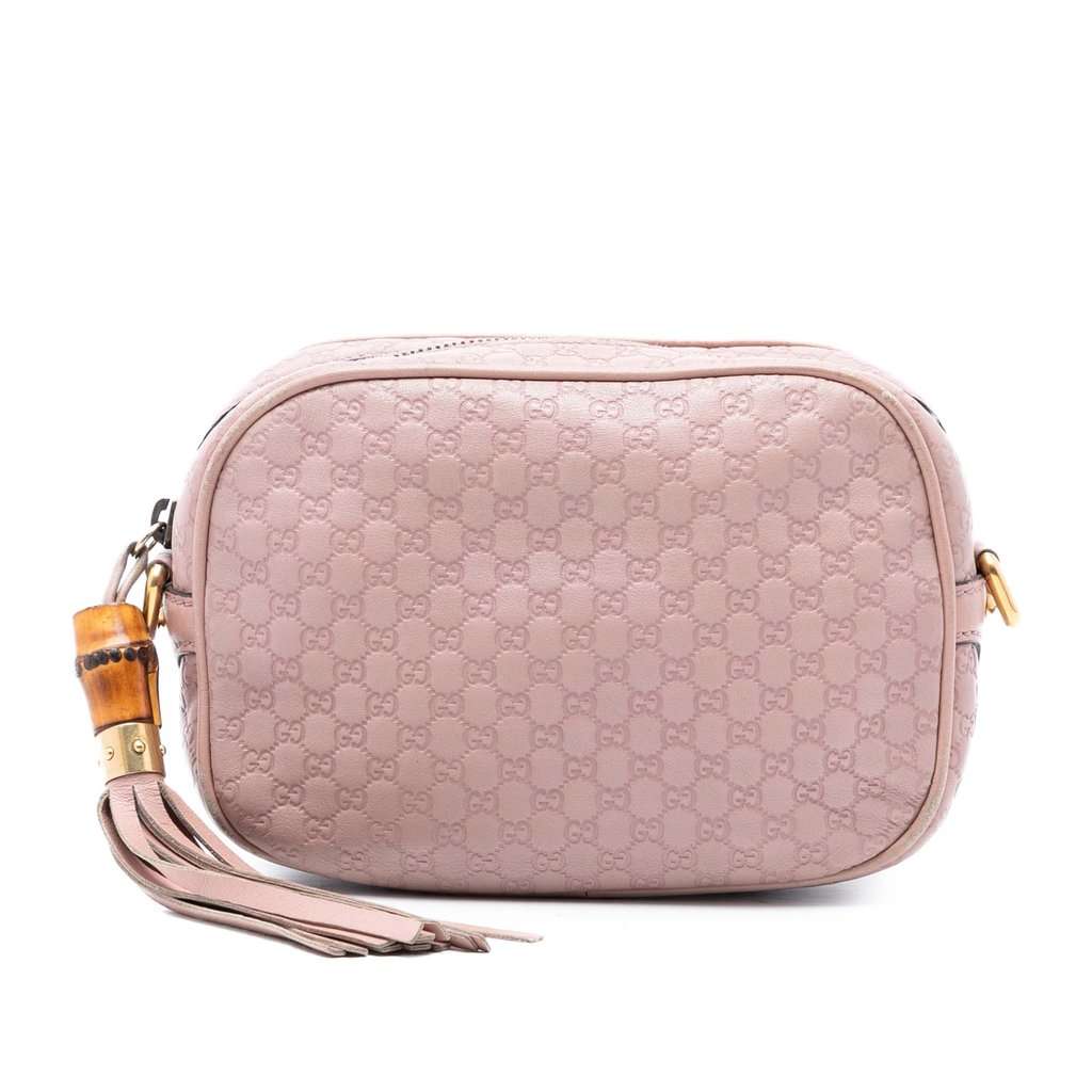 Gucci Microguccissima Sunshine Disco Camera Bag Pink Leather Good condition - Front View