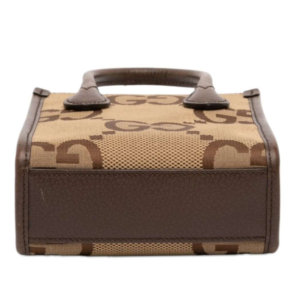 Gucci Mini Jumbo GG Canvas Web Satchel Beige Very good - Inside View