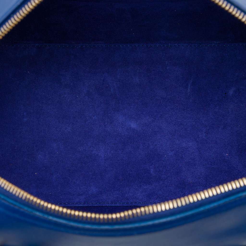 Saint Laurent Leather Classic Duffle 6 Satchel Blue Leather Very good - Model View