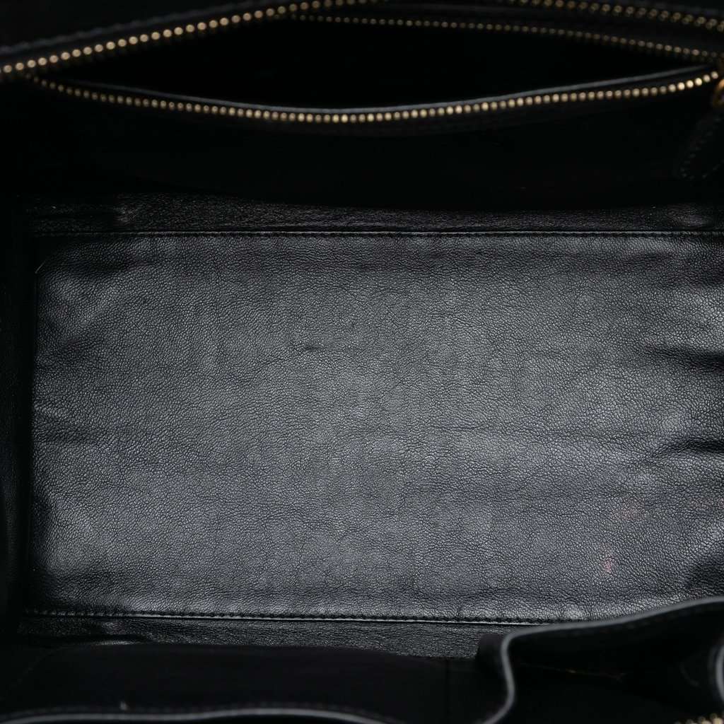 Celine Mini Bicolor Canvas and Leather Luggage Tote Brown Very good condition - Model View