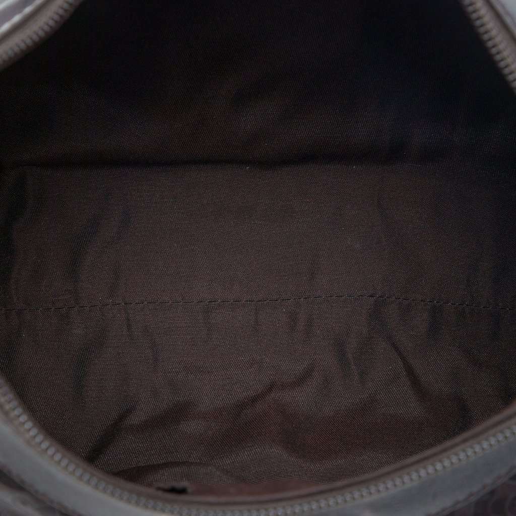 Gucci Horsebit Embossed Calfskin Abbey D Ring Shoulder Bag Brown Leather Very good - Model View