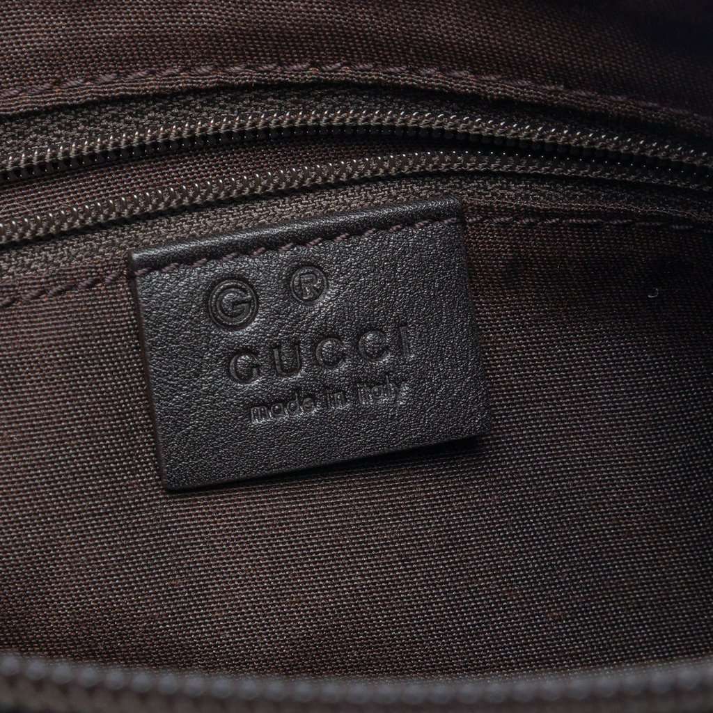 Gucci Horsebit Embossed Calfskin Abbey D Ring Shoulder Bag Brown Leather Very good - Box View