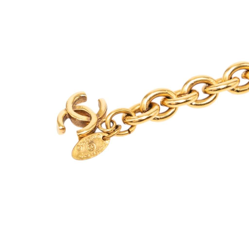Chanel Gold Plated Quilted CC Triple Chain Belt Gold Metal Very good condition - Inside View
