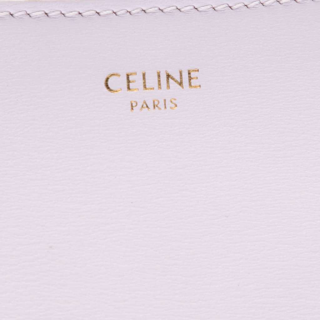 Celine Medium Shiny Calfskin Croque Shoulder Bag Pink Leather Very good condition - Box View