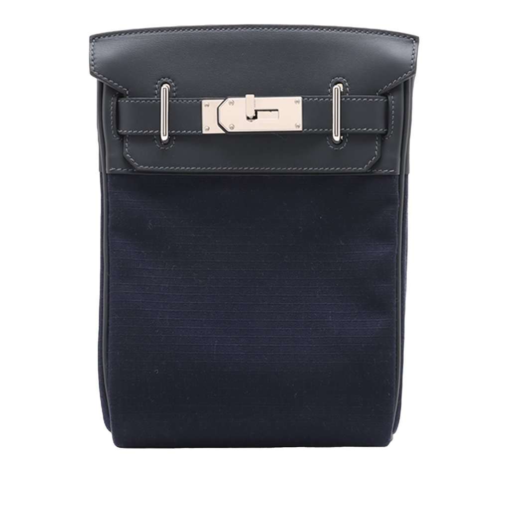 Hermès Bivouac and Swift Kelly Hac a Dos PM Blue Very good condition - Front View