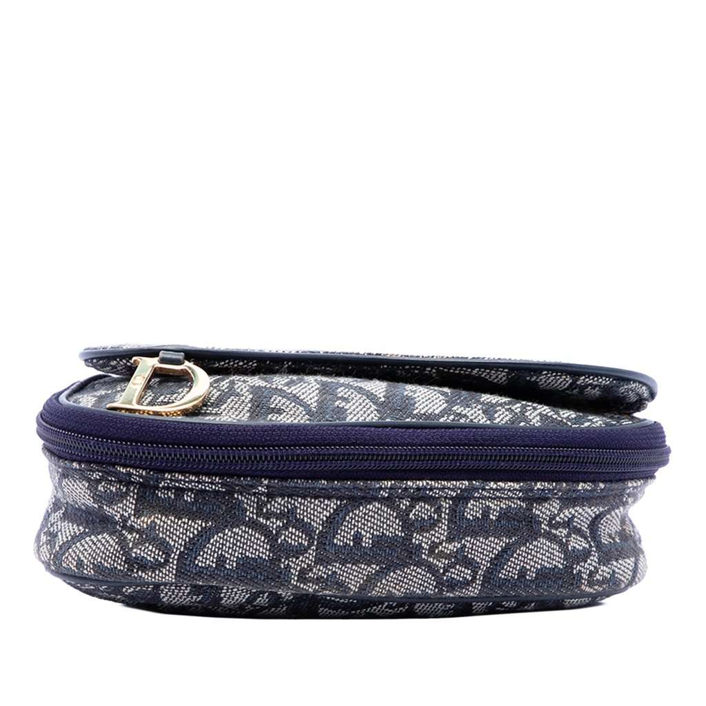 Dior Diorissimo Canvas Saddle Pouch Blue Very good - Inside View