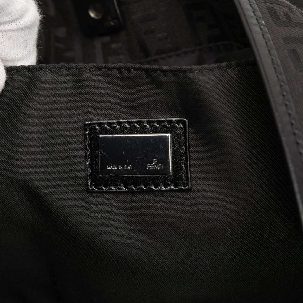 Fendi Zucchino Canvas Tote Black Very good - Box View