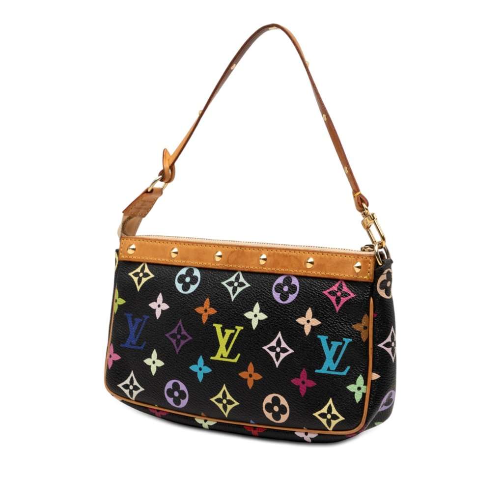 Louis Vuitton Monogram Multicolore Pochette Accessoires Black Very good - Back View