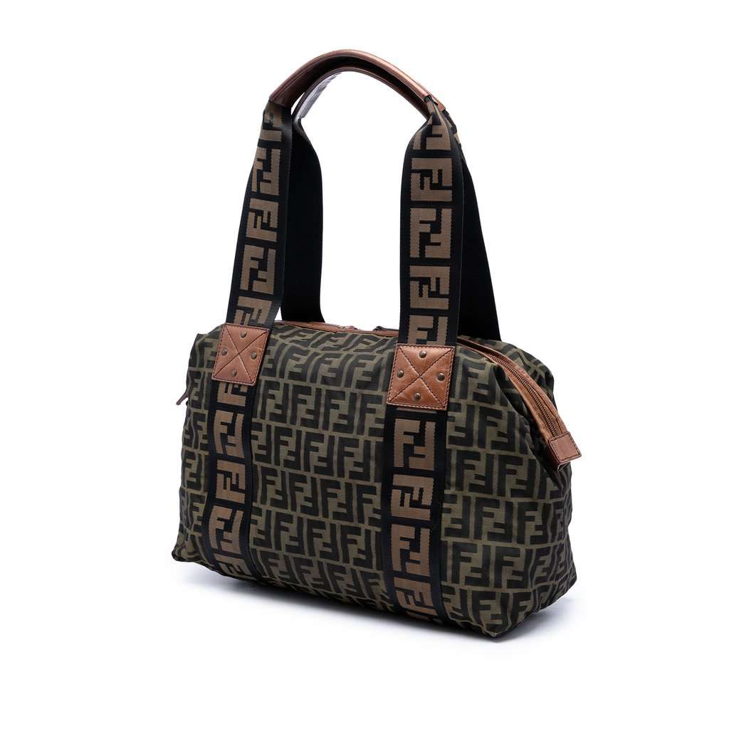 Fendi Zucca Canvas FF Tote Brown Very good condition - Back View