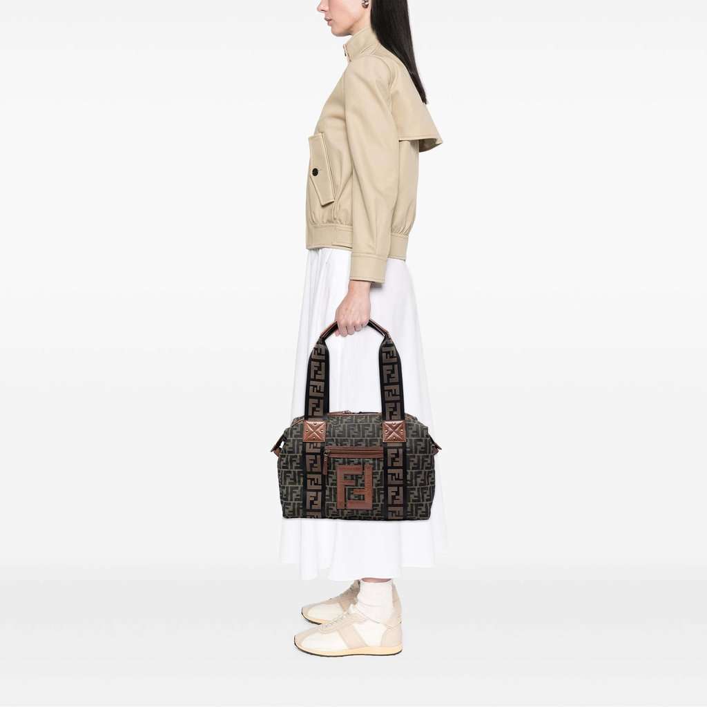 Fendi Zucca Canvas FF Tote Brown Very good condition - Box View