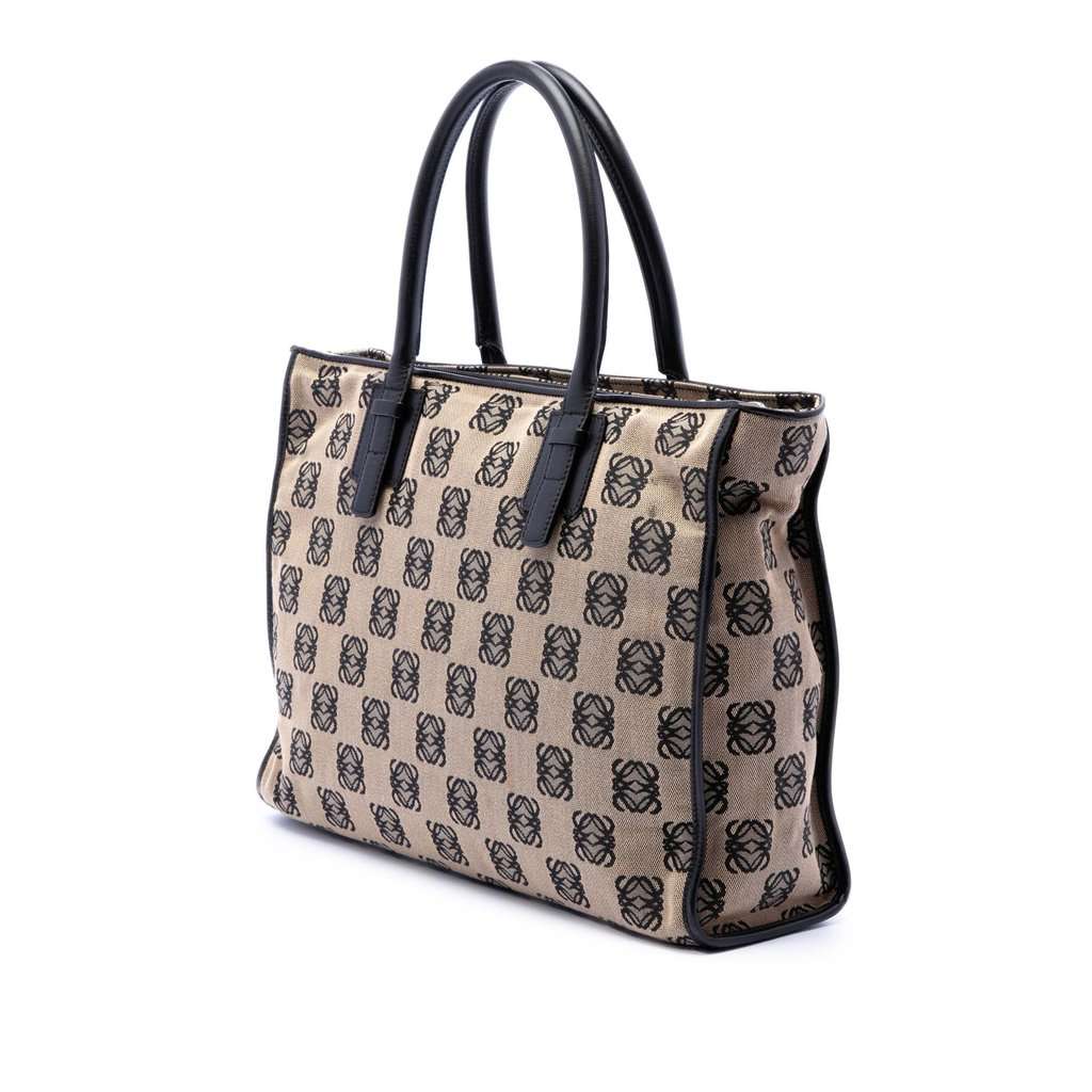 Loewe Anagram Canvas Repeat Tote Beige Very good - Back View