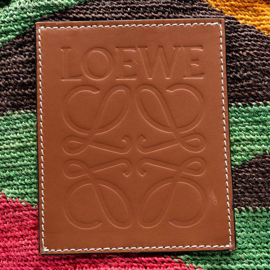 Loewe Paulas Ibiza Multicolor Straw Shigra Basket Tote Pink Very good - Box View
