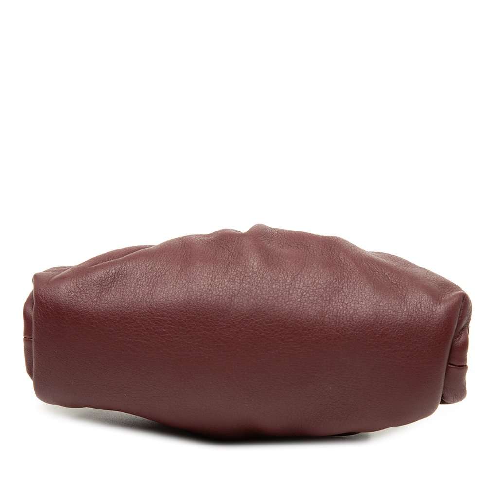 Bottega Veneta Lambskin The Extra Mini Pouch Crossbody Red Leather Very good condition - Inside View