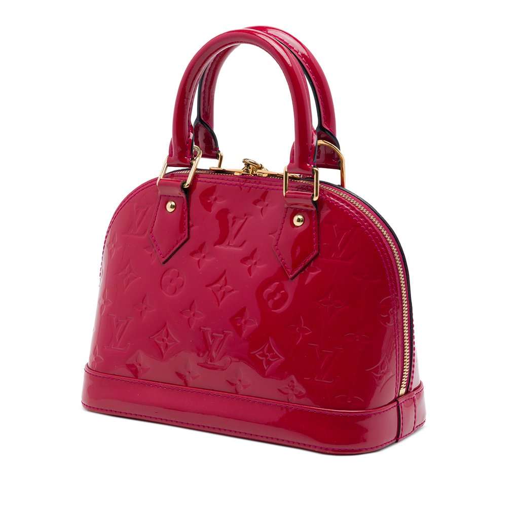 Louis Vuitton Monogram Vernis Alma BB Red Leather Very good - Back View