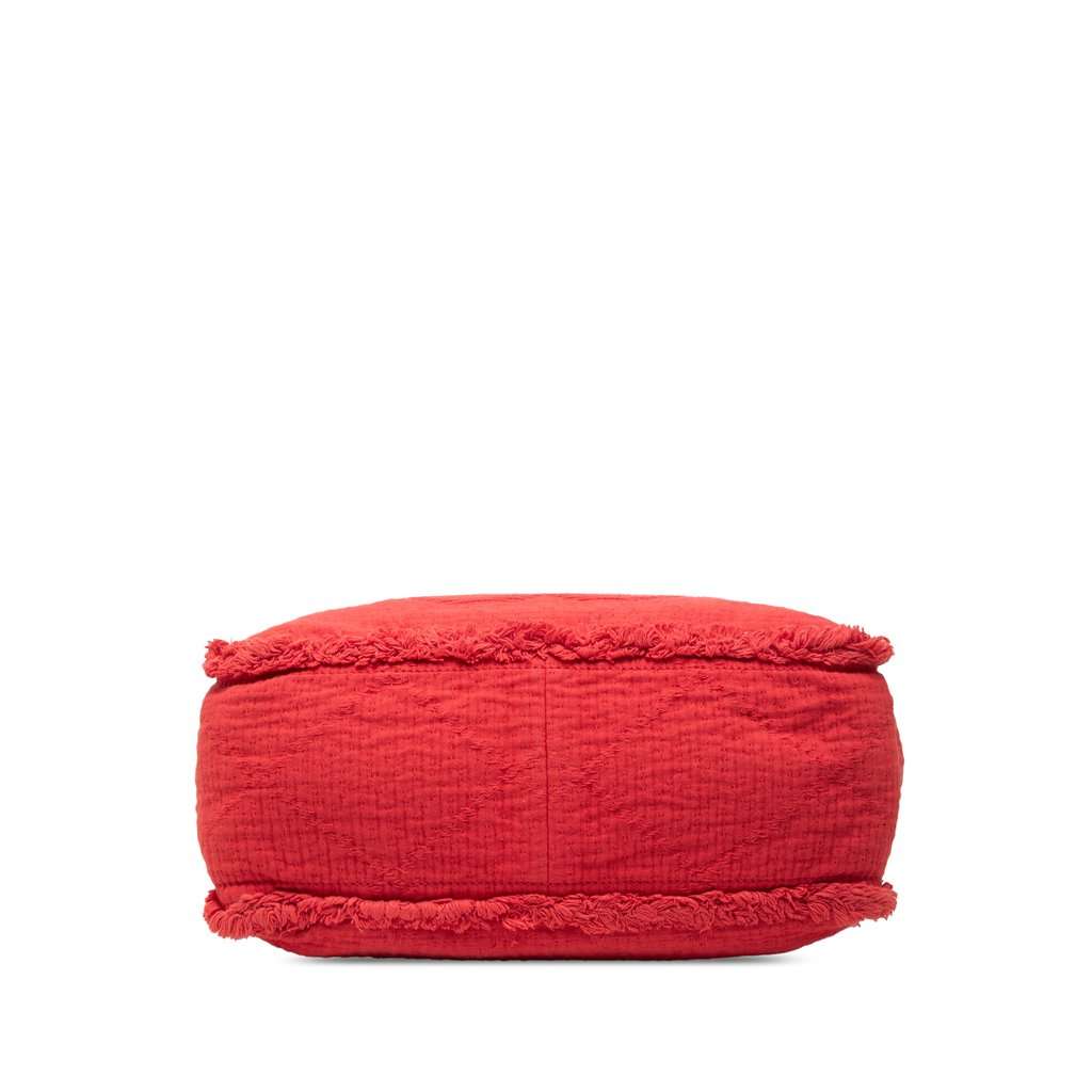 Chanel Medium CC Quilted Canvas Double Face Deauville Tote Red Very good - Inside View