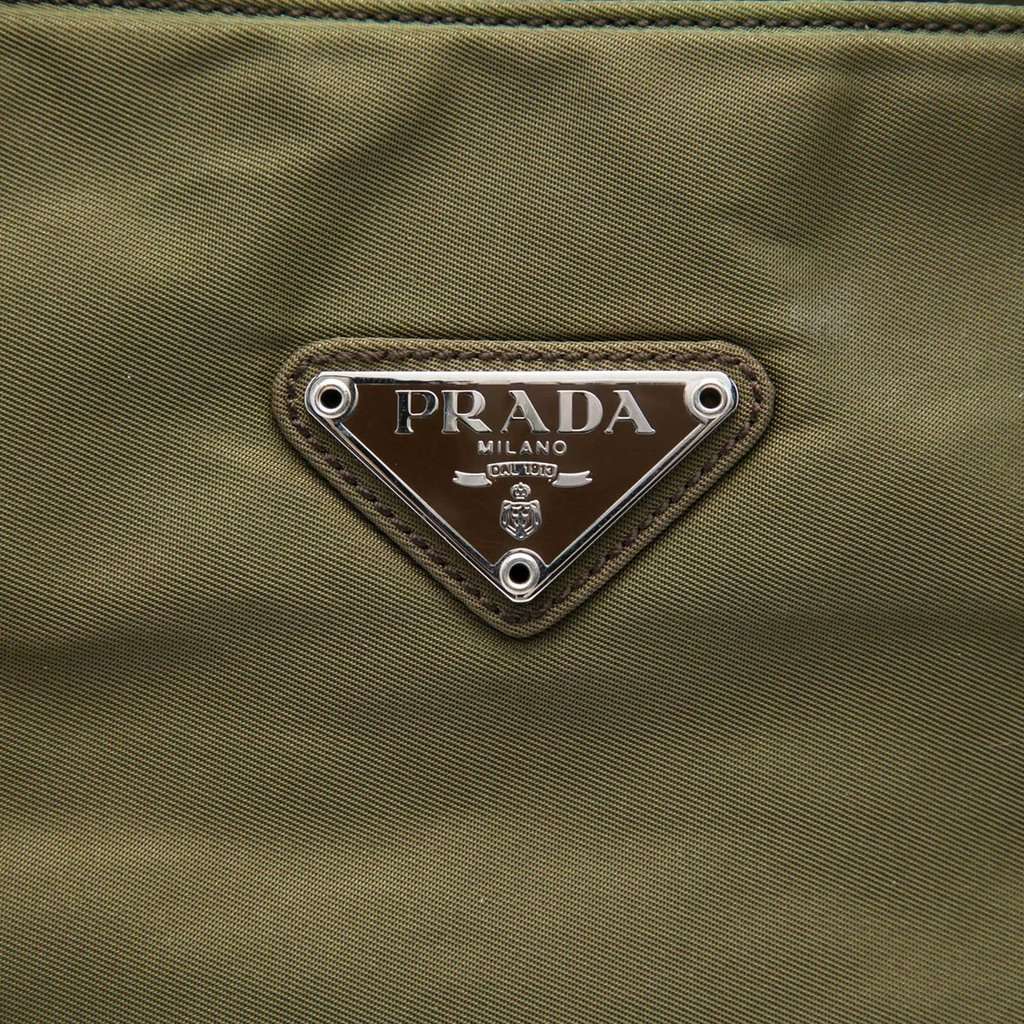 Prada Tessuto Tote Green Very good condition - Box View