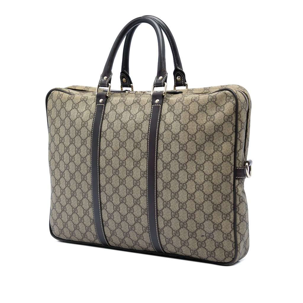Gucci GG Supreme Business Bag Beige Very good condition - Back View