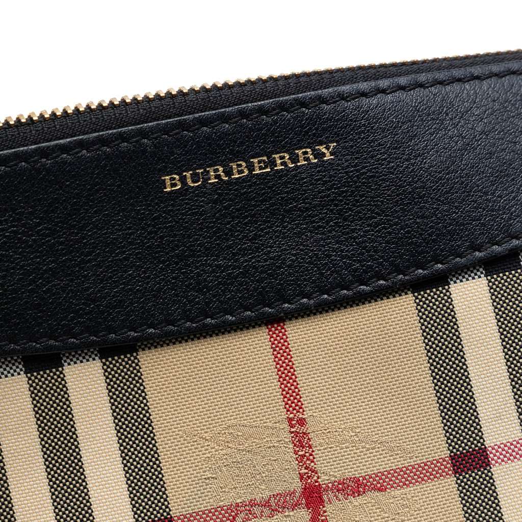 Burberry Haymarket Check Canvas Peyton Crossbody Beige Very good condition - Box View