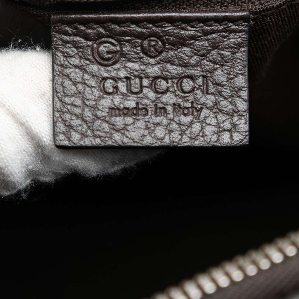 Gucci Medium GG Crystal Dome Satchel Brown Leather Very good condition - Box View