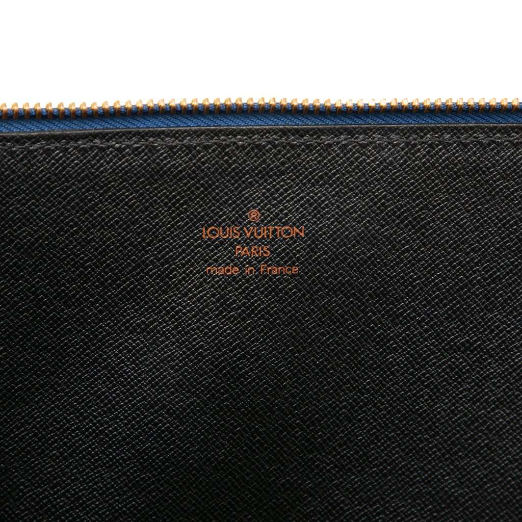 Louis Vuitton Epi Poche Documents Portfolio Blue Leather Very good condition - Box View