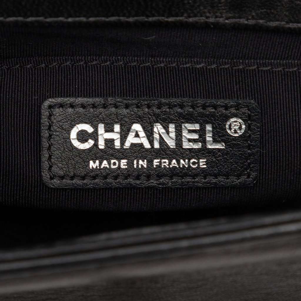 Chanel Small Bicolor Lambskin Boy Flap Blue Leather Very good - Box View