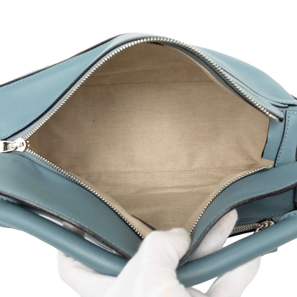 LOEWE Medium Calfskin Puzzle Satchel Blue Leather Very good - Model View