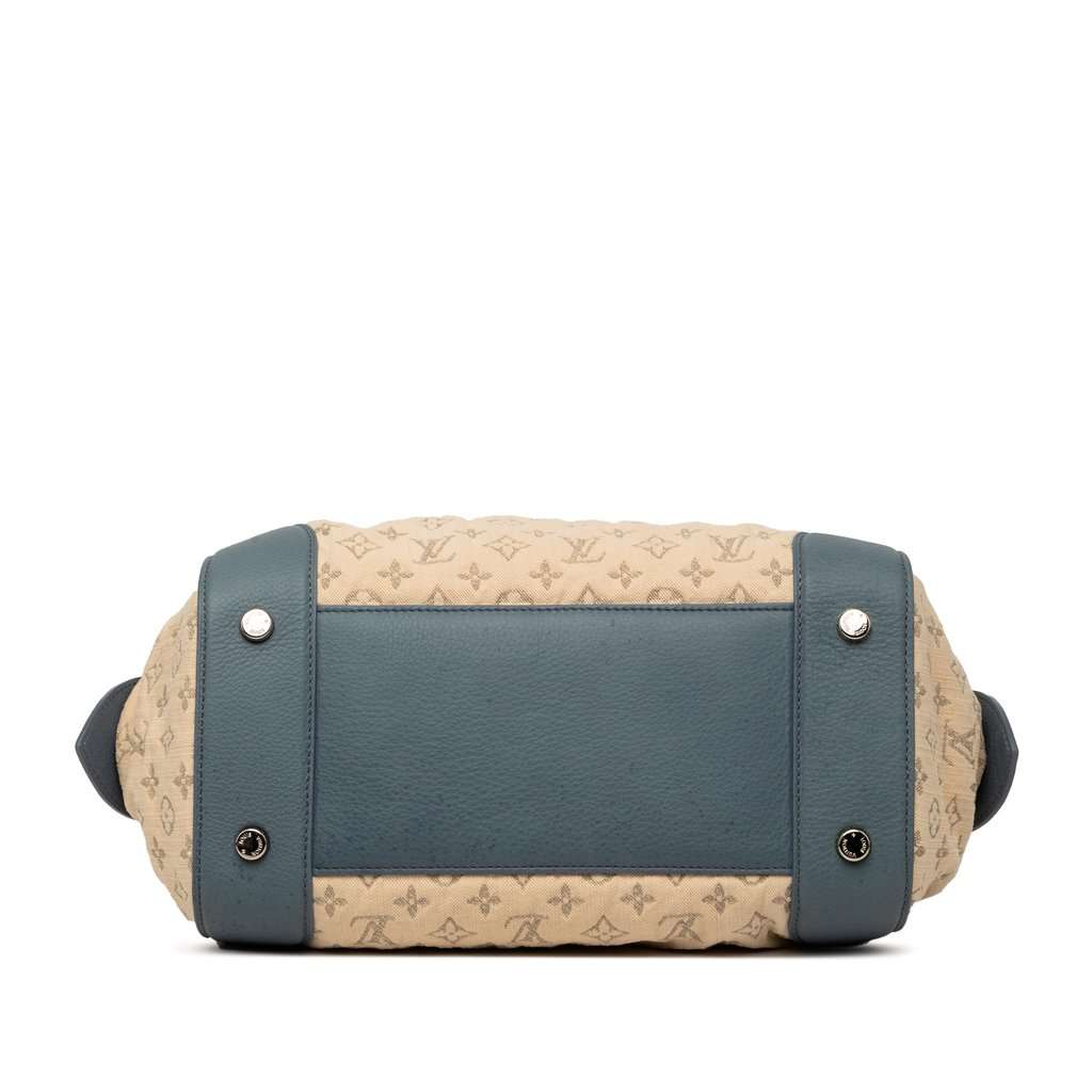 Louis Vuitton Monogram Denim Speedy Round GM Beige Very good - Inside View