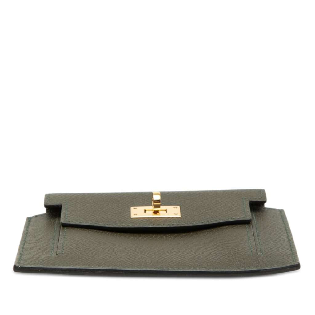 Hermès Kelly Pocket Compact Wallet Green Leather Very good - Inside View