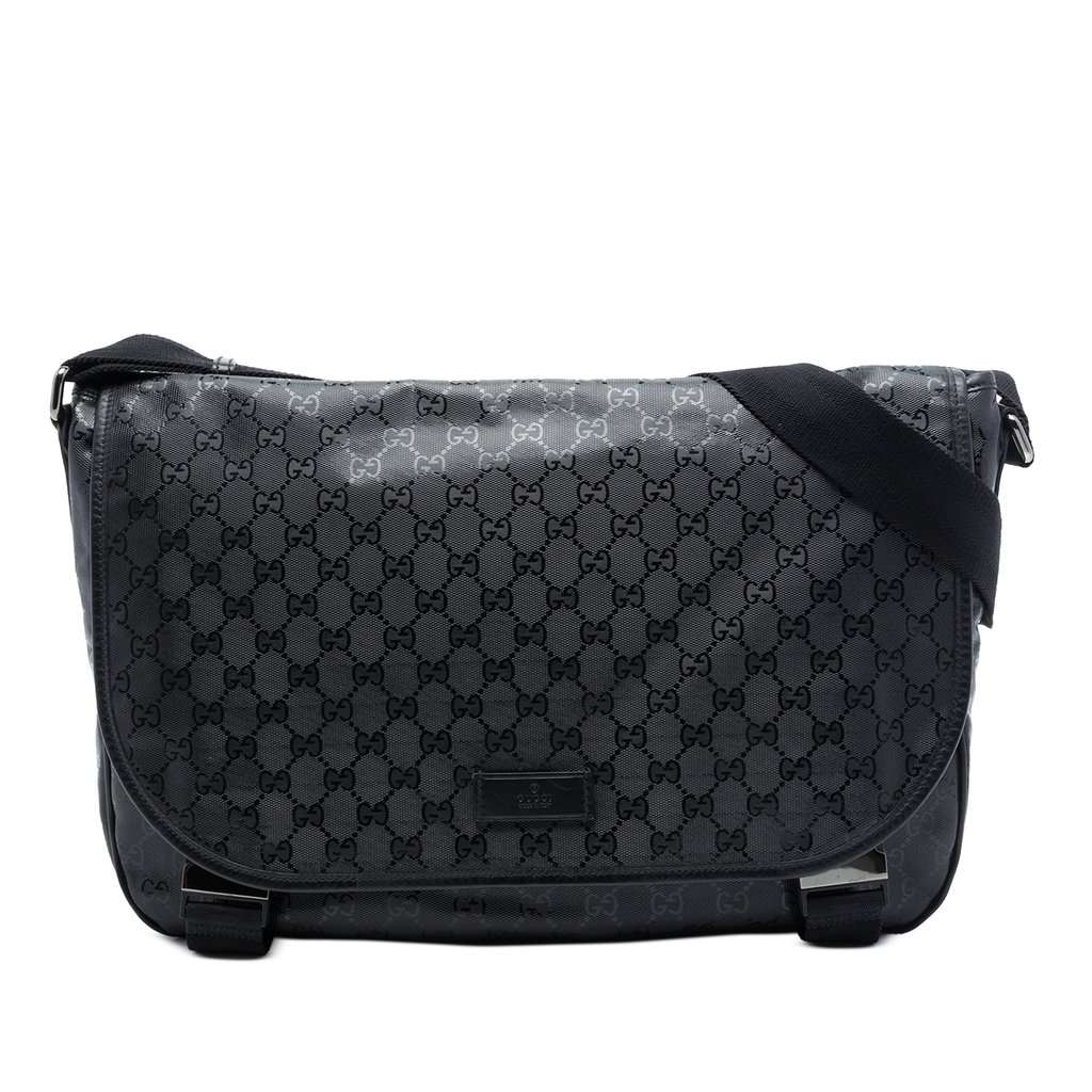 Gucci GG Imprime Messenger Bag Black Very good - Front View
