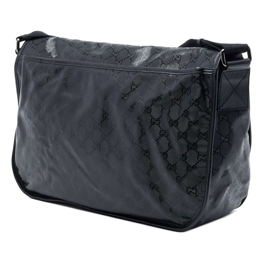 Gucci GG Imprime Messenger Bag Black Very good - Back View