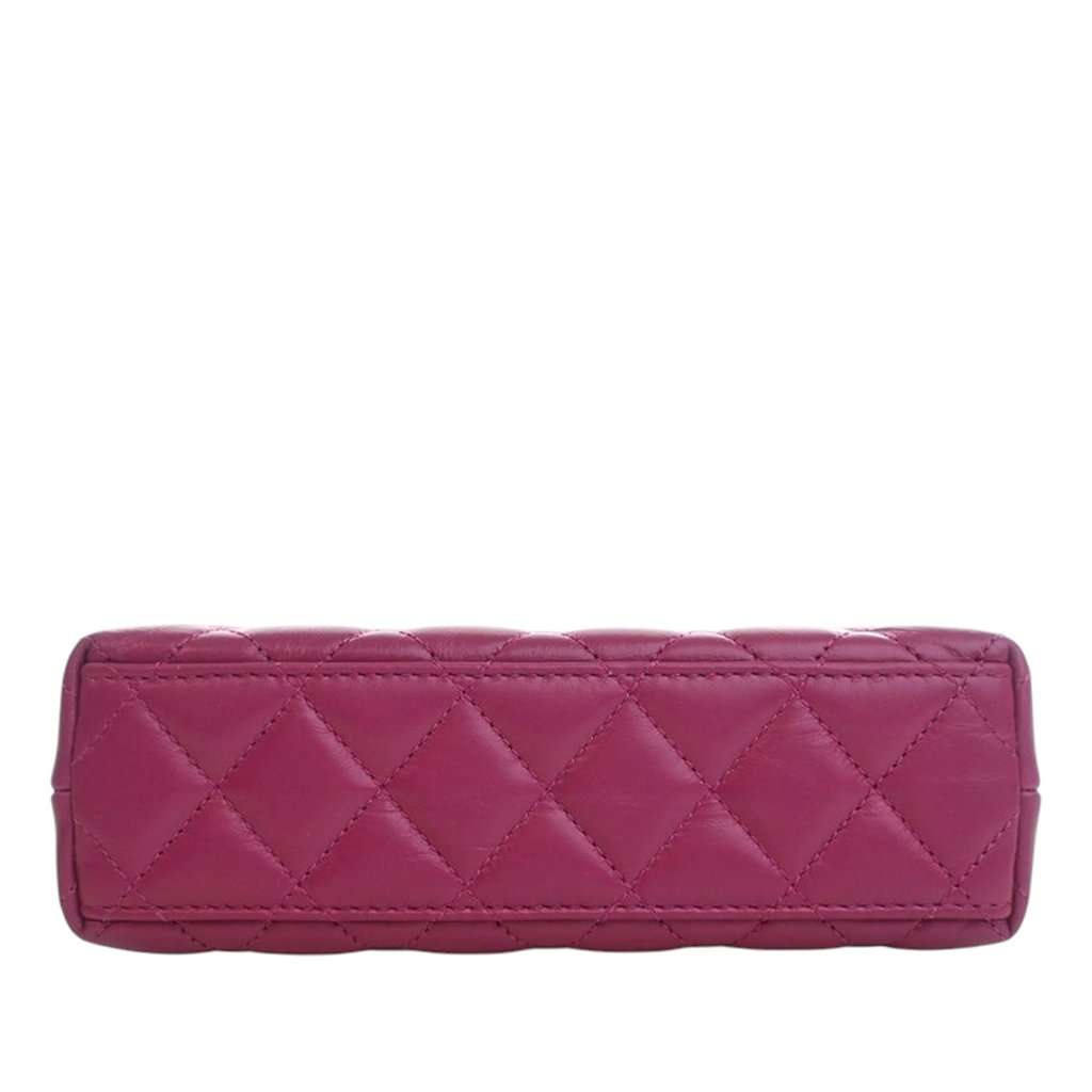 Chanel Nano Shiny Aged Calfskin Kelly Shopper Bag Pink Leather Very good condition - Box View