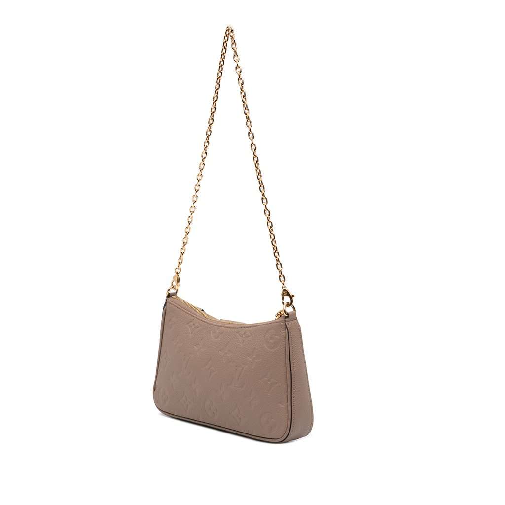 Louis Vuitton Monogram Empreinte Easy Pouch On Strap Beige Leather Very good condition - Back View